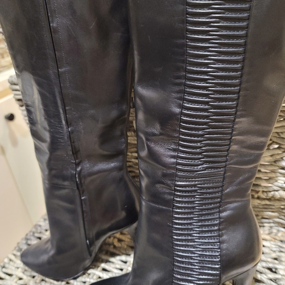 Kenneth Cole Black Leather Boots - Picture 2 of 4